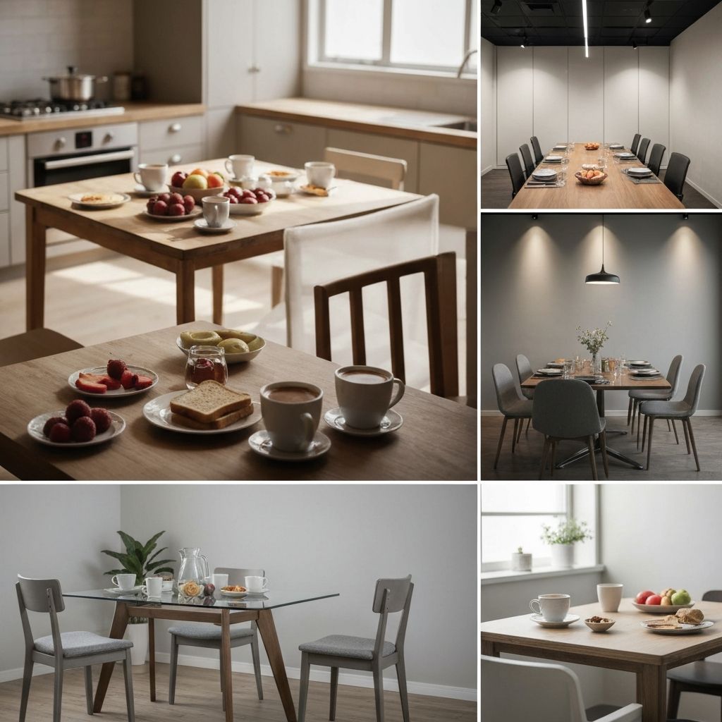 Diferentes ambientes de refeição